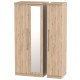 Harlech 3 Door Mirrored Wardrobe